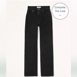 Abercrombie & Fitch The 90s Relaxed Jean - Ultra High Rise - Black - 25 SHORT